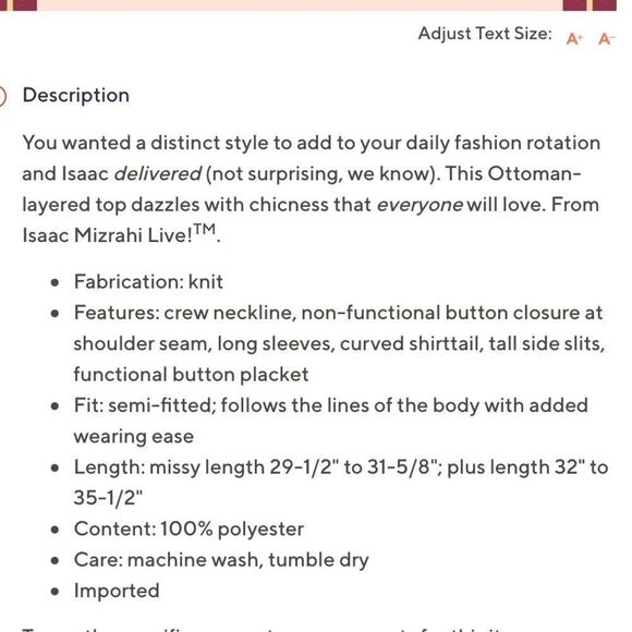 Isaac Mizrahi Live striped Ottoman Pullover Top White shirt underlay detail Sz L - Picture 9 of 9